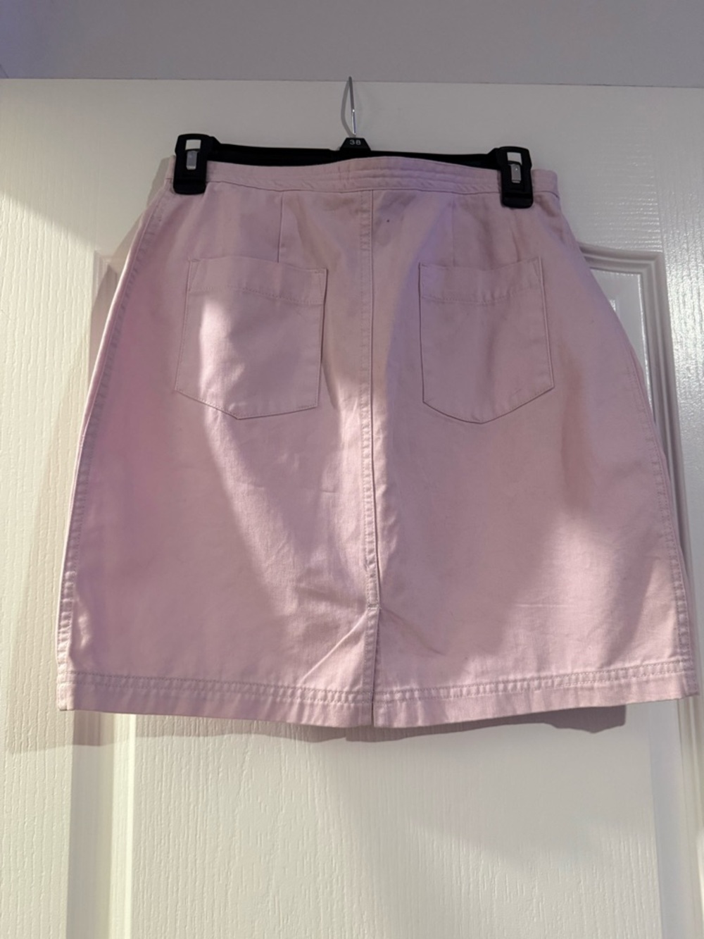Champagne Lavender Denim Mini Skirt Size 10 Pastel Purple Grunge Goth O-Ring Y2K - Picture 7 of 10